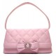 Evening Bag - Satin Quilted w/ Bow – Pink – BG-38228PK